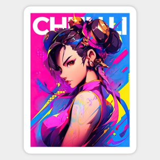 NEO NIGHT - CHUN LI | Street Fighter Gaming Anime Manga Pop Art Culture Artwork | PROUD OTAKU Sticker